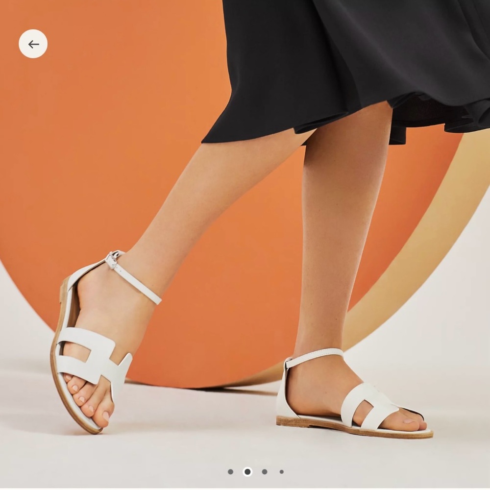 Hermes Santorini White Sandals